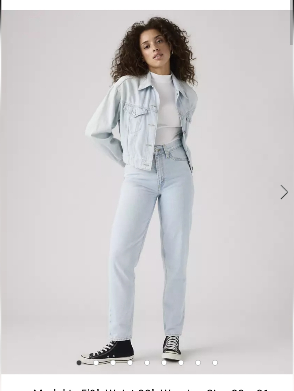 Levi's The 80s Mom Jean In light Wash Size 28